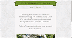 Desktop Screenshot of hallowedgroundtours.com