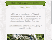 Tablet Screenshot of hallowedgroundtours.com